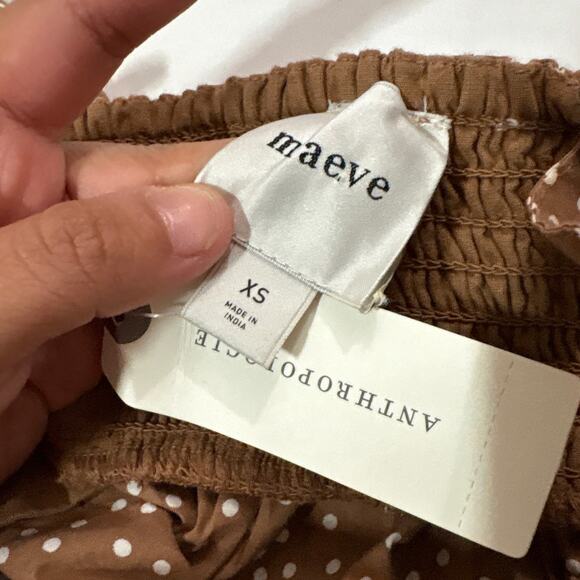 NWT Anthropologie Maeve Womens XS Sleeveless Square-Neck Badoll Romper Polka Dot - Picture 6 of 10